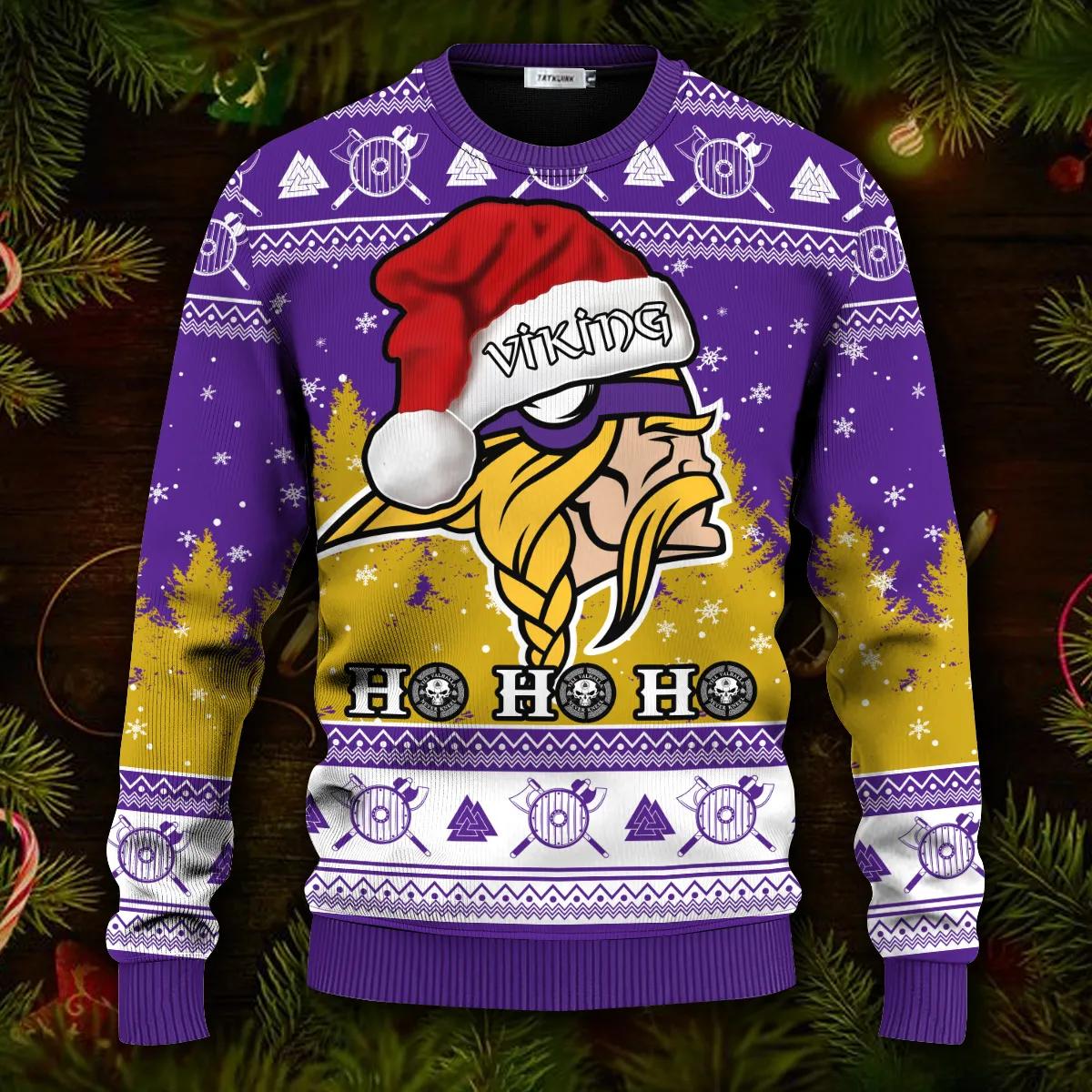 Viking Santa Hohoho Ugly Christmas Sweater