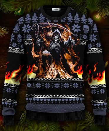 I Am Who I Am Skull Ugly Christmas Sweater