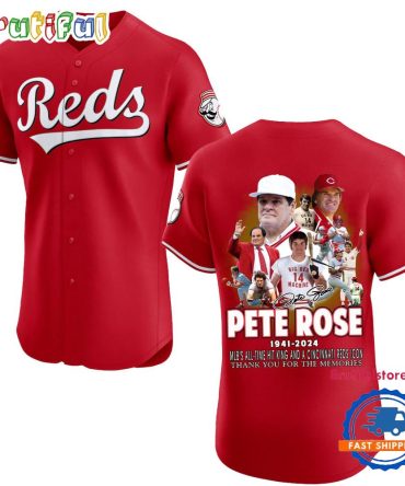 Pete Rose 1941-2024 MLB'S All Time Hit King And A Cincinnati Reds Icon Jersey
