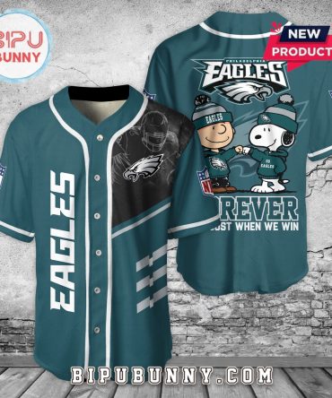 Philadelphia Eagles Funny Snoppy Baseball Jersey