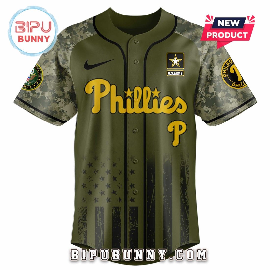 Philadelphia Phillies MLB x 250 U.S. Army Baseball Jersey - Image 2