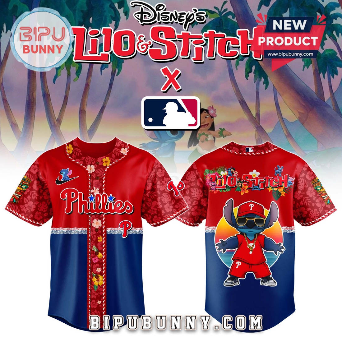 Philadelphia Phillies x Lilo and Stitch Baseball Jersey 2025