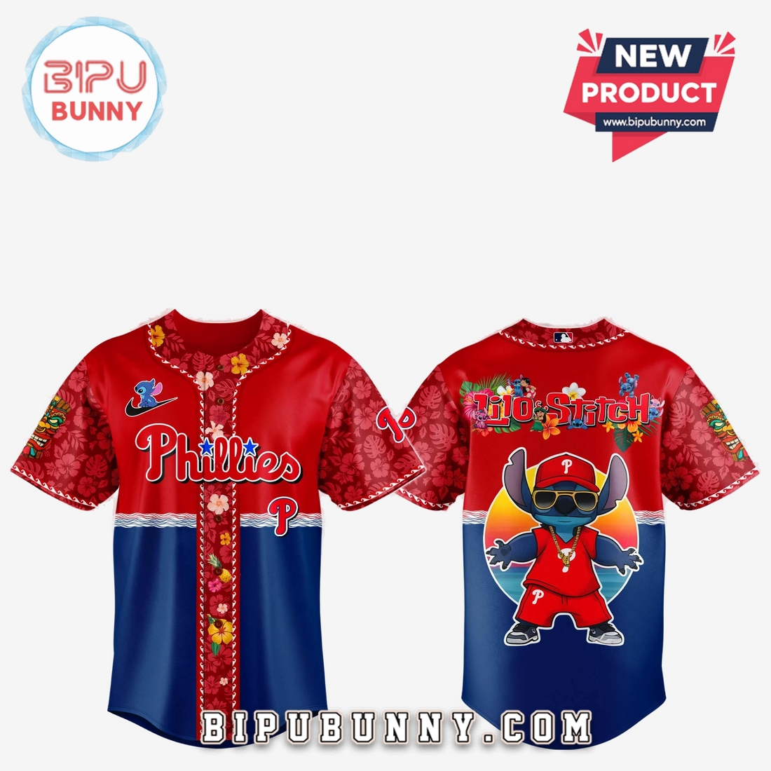 Philadelphia Phillies x Lilo and Stitch Baseball Jersey 2025 - Image 2