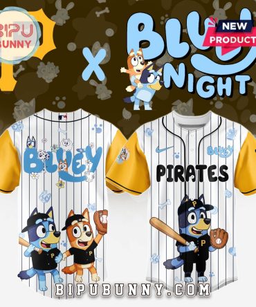 Pittsburgh Pirates MLB x Bluey And Bingo Baseball Jersey