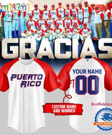 Puerto Rico 2024 WBSC U15 Baseball World Cup Custom Jersey