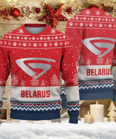 Ugly Sweater Belarus Farmer Love Exclusive Logo QTFRSW091124A15SW