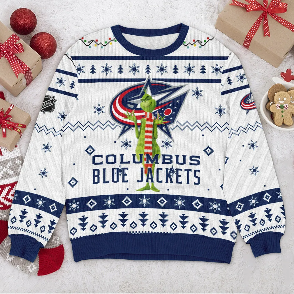 Special Release Columbus Blue Jackets NHL Ugly Sweater All Over Prints Christmas Season HONHL170924SW09CBJ