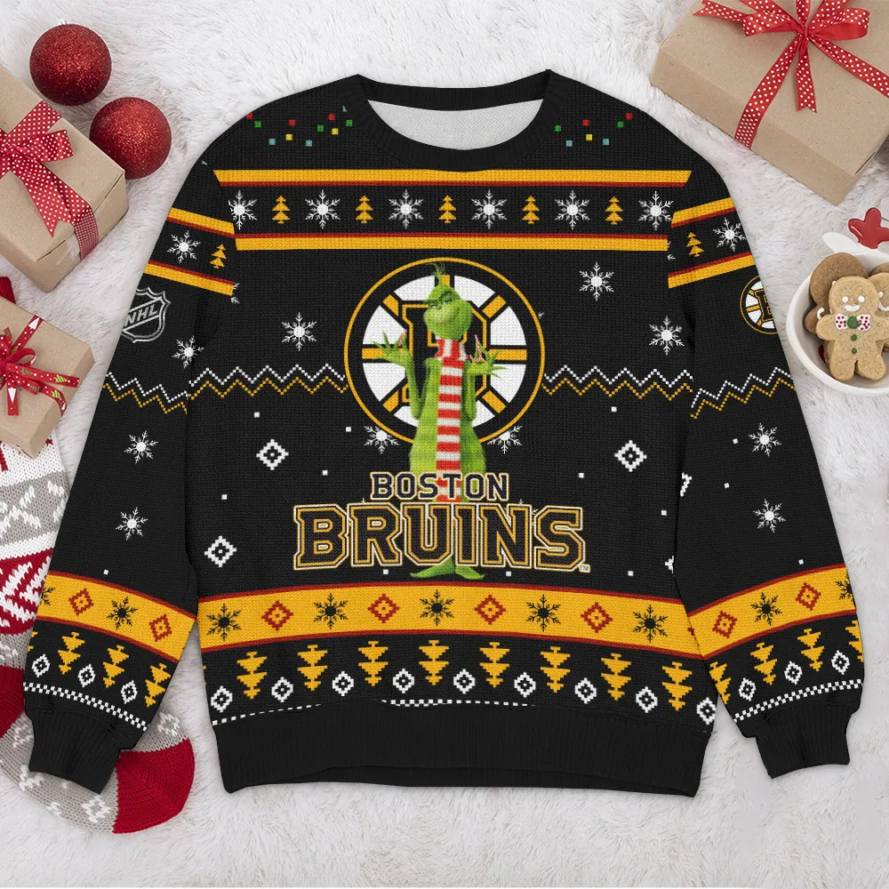 Special Release Boston Bruins NHL Ugly Sweater All Over Prints Christmas Season HONHL170924SW01BB