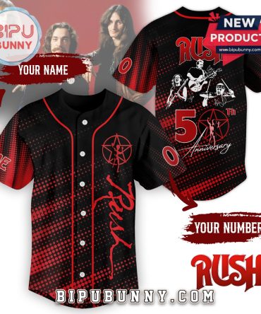 Rush 50th Anniversary Signatures Custom Baseball Jersey
