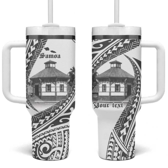 Samoa Mau Movement House Fa‚Äôa Samoa The Samoan Way Custom Stanley Quencher 40oz Stainless Steel Tumbler With Handle