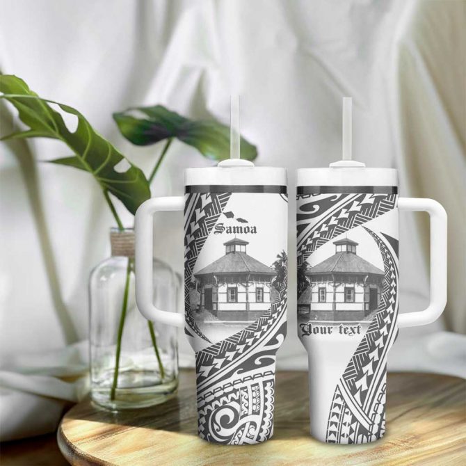 Samoa Mau Movement House Fa‚Äôa Samoa The Samoan Way Custom Stanley Quencher 40oz Stainless Steel Tumbler With Handle - Image 9
