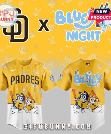 San Diego Padres 2025 Bluey Night Yellow Baseball Jersey