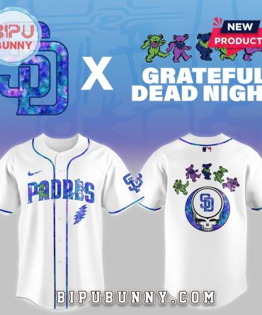 San Diego Padres 2025 Grateful Dead Night Baseball Jersey
