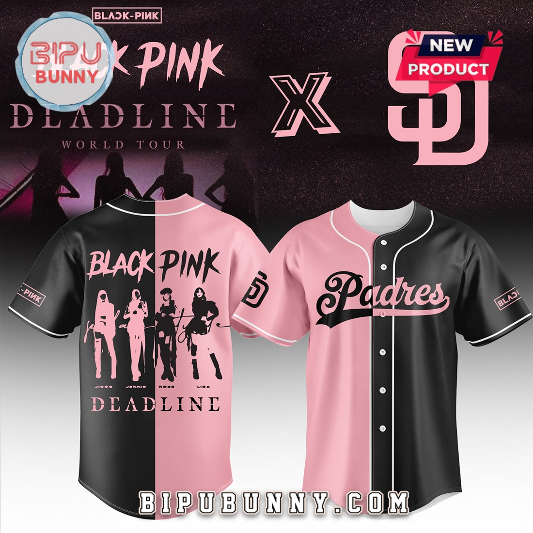 San Diego Padres MLB x BLACKPINK Baseball Jersey