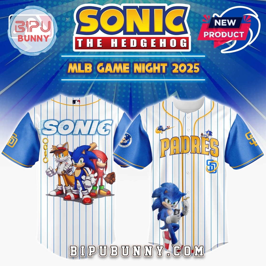 San Diego Padres MLB x Sonic Game Night Baseball Jersey