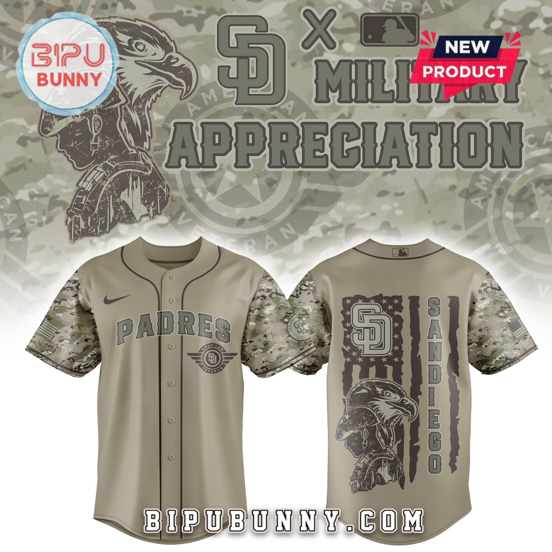 San Diego Padres MLB x Veteran U.S 2025 Baseball Jersey