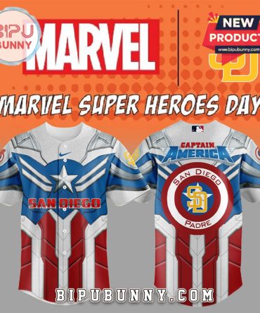 San Diego Padres x Captain America Baseball Jersey