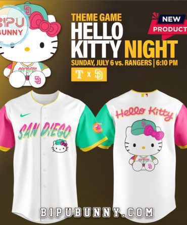 San Diego Padres x Hello Kitty Night Baseball Jersey