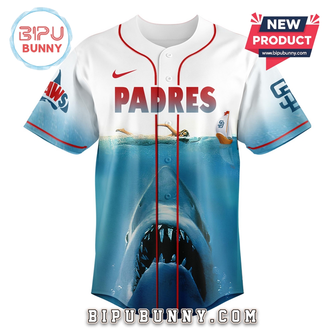 San Diego Padres x JAWS Limited Edition Baseball Jersey - Image 2