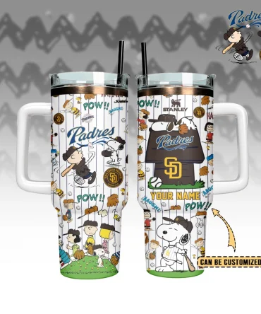 San Diego Padres x Peanuts Custom Stanley Cup 40 oz 30 oz Tumbler With Handle