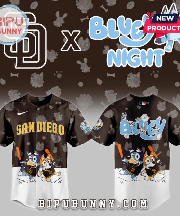 San Diego Padress 2025 Bluey Night Brown Baseball Jersey