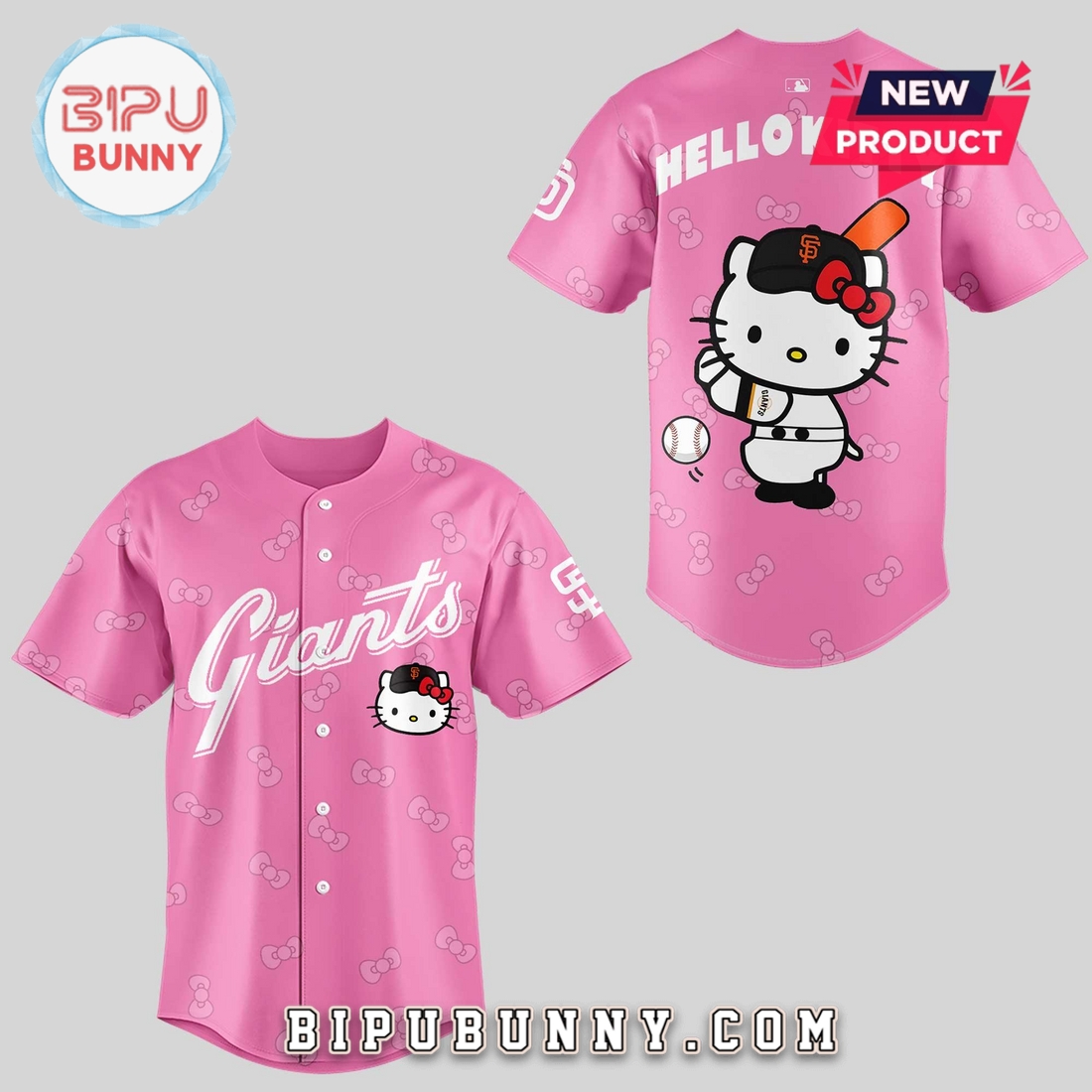 San Francisco Giants 2025 x Hello Kitty Baseball Jersey - Image 2