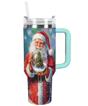 Santa Claus Magic Christmas Custom Stanley Quencher 40oz Stainless Steel Tumbler With Handle