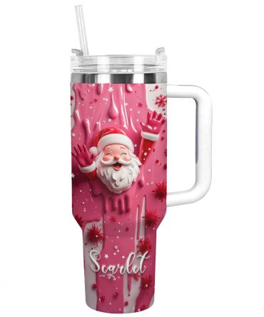 Santa Sweet Wonderland Christmas Custom Stanley Quencher 40oz Stainless Steel Tumbler With Handle