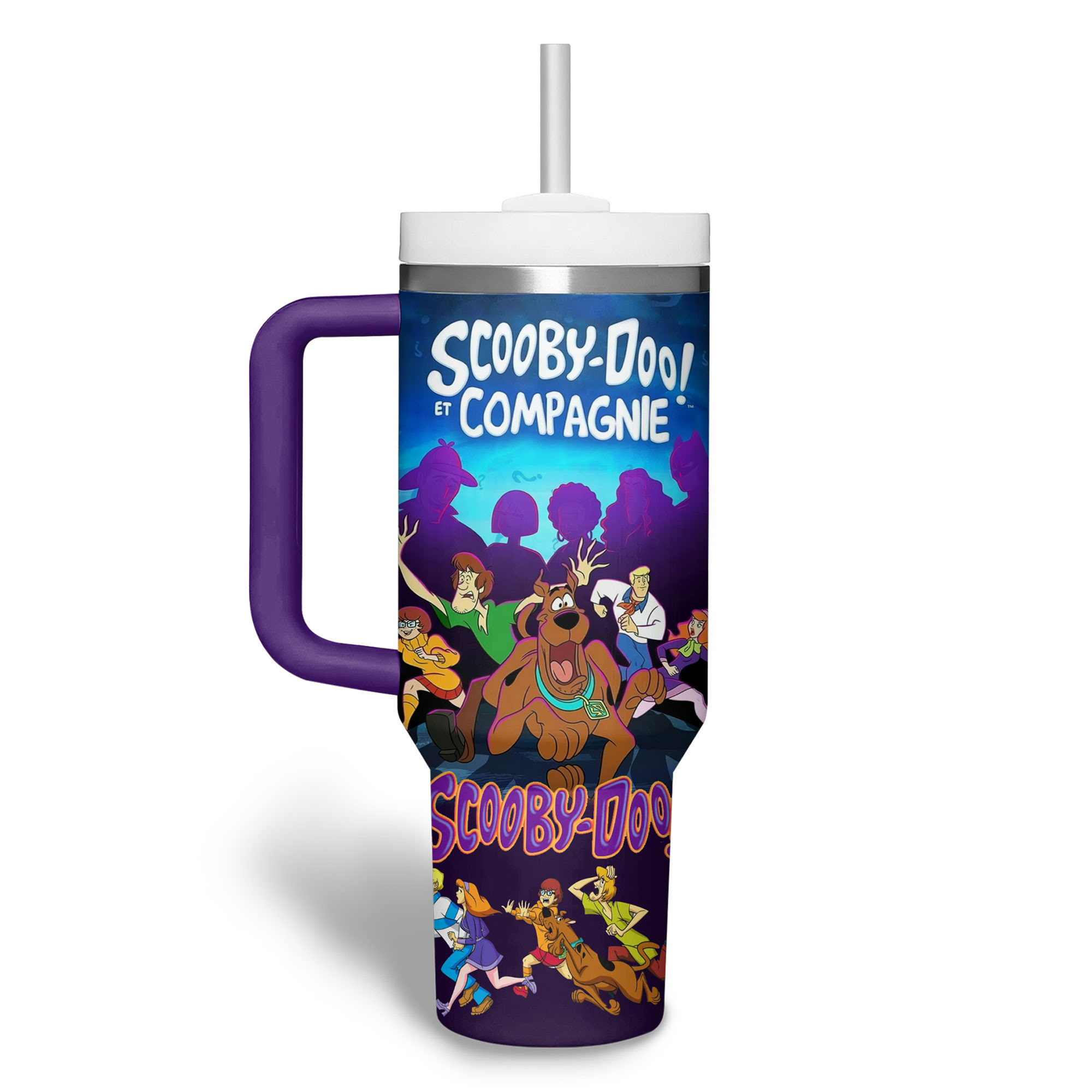Scooby-Doo Cartoon Custom Stanley Quencher 40oz Stainless Steel Tumbler With Handle - Image 4