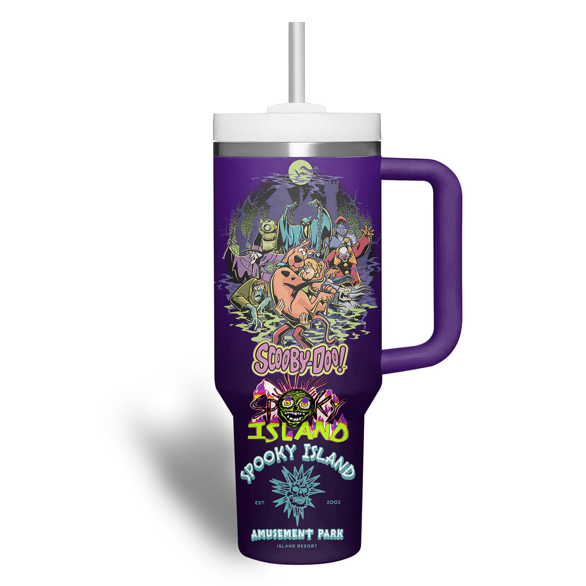 Scooby-Doo Cartoon Custom Stanley Quencher 40oz Stainless Steel Tumbler With Handle - Image 3