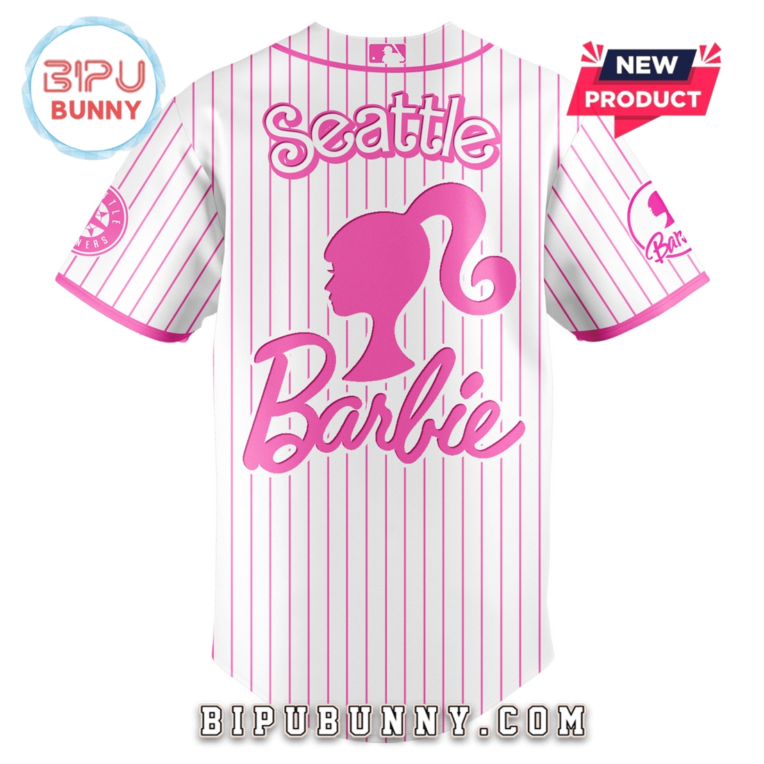Seattle Mariners MLB x Barbie Night Game Baseball Jersey - Image 3