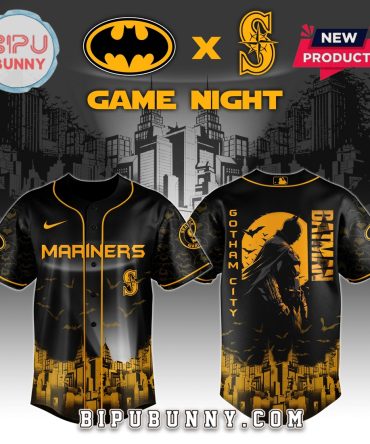 Seattle Mariners MLB x Batman Game Night Baseball Jersey
