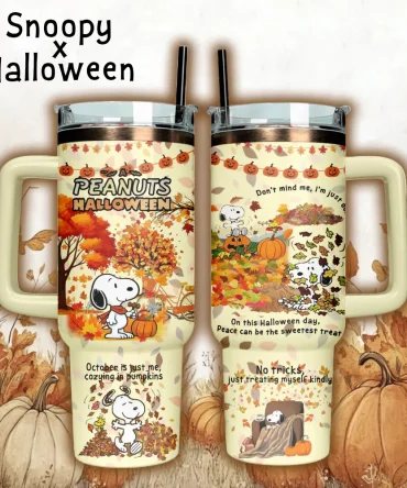 Snoopy x Halloween Custom Stanley Cup 40 oz 30 oz Tumbler With Handle