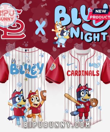 St.Louis Cardinals MLB x Bluey And Bingo Baseball Jersey