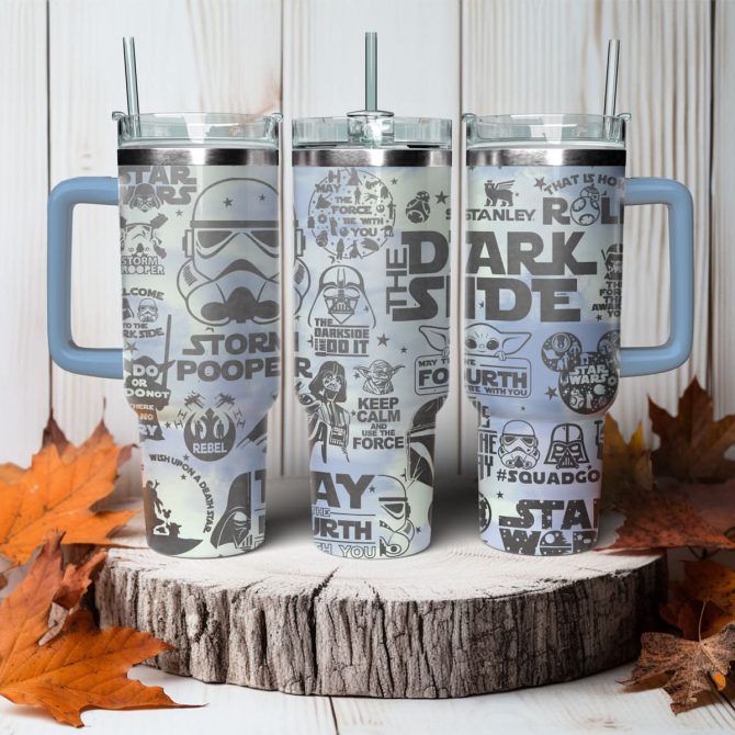 Star Wars Movies Custom Stanley Quencher 40oz Stainless Steel Tumbler With Handle