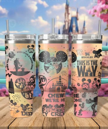 Star Wars Movies Custom Stanley Quencher 40oz Stainless Steel Tumbler With Handle