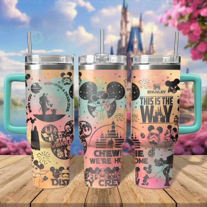 Star Wars Movies Custom Stanley Quencher 40oz Stainless Steel Tumbler With Handle