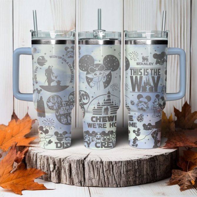 Star Wars Movies Custom Stanley Quencher 40oz Stainless Steel Tumbler With Handle
