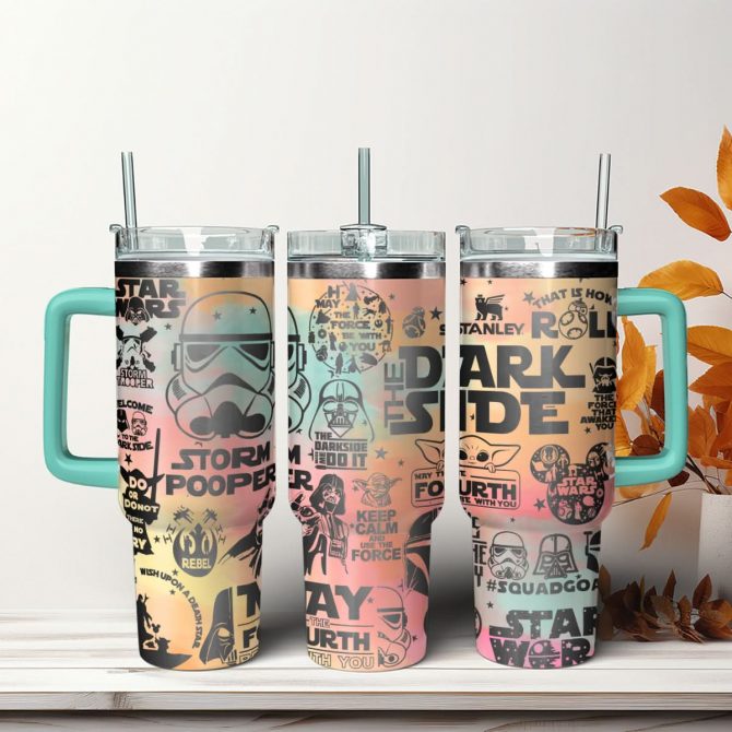 Star Wars Movies Custom Stanley Quencher 40oz Stainless Steel Tumbler With Handle