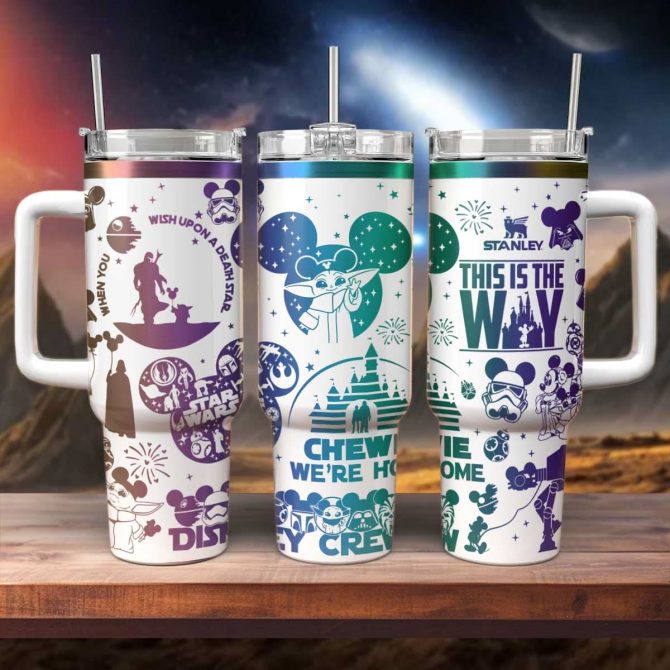 Star Wars Movies Custom Stanley Quencher 40oz Stainless Steel Tumbler With Handle
