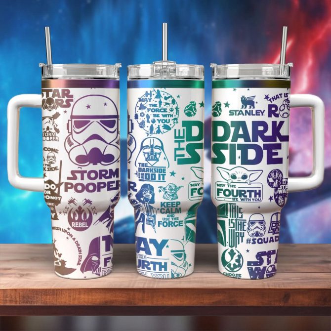 Star Wars Movies Custom Stanley Quencher 40oz Stainless Steel Tumbler With Handle