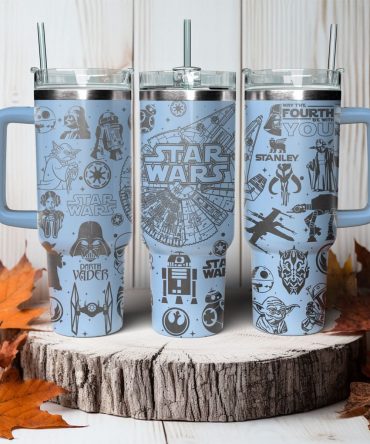 Star Wars Movies Custom Stanley Quencher 40oz Stainless Steel Tumbler With Handle