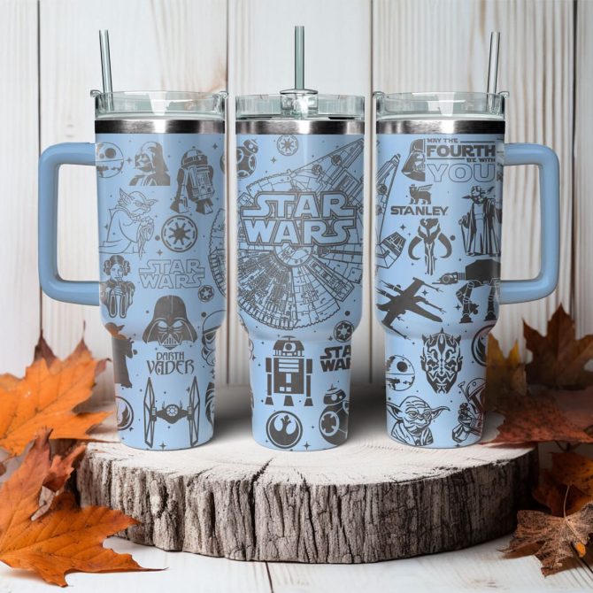 Star Wars Movies Custom Stanley Quencher 40oz Stainless Steel Tumbler With Handle