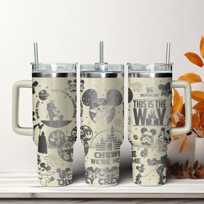 Star Wars Movies Custom Stanley Quencher 40oz Stainless Steel Tumbler With Handle