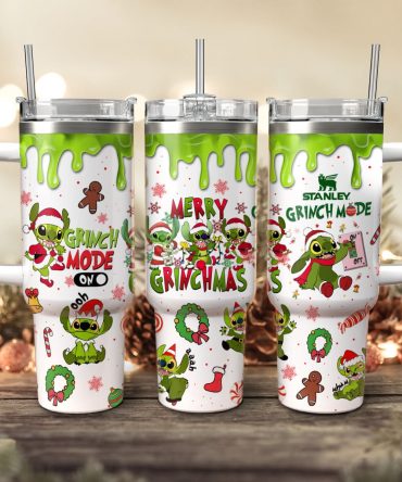 Stitch Cosplay Grinch Cartoon Christmas Custom Stanley Cup 40 oz 30 oz Tumbler With Handle