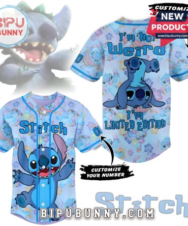 Stitch I'm Not Weird Custom Baseball Jersey