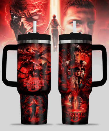 Stranger Things TV Series Custom Stanley Cup 40 oz 30 oz Tumbler With Handle