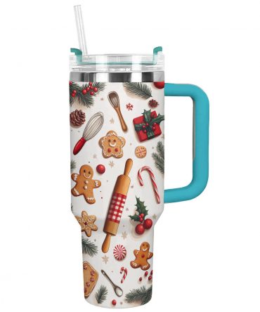 Sweet Treats Christmas Custom Stanley Quencher 40oz Stainless Steel Tumbler With Handle