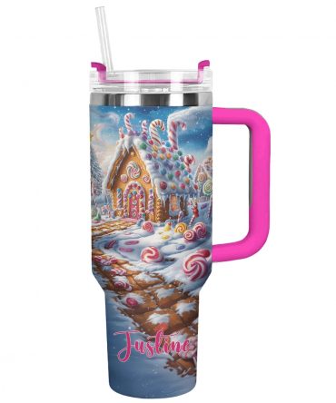 Sweet Wonderland Christmas Custom Stanley Quencher 40oz Stainless Steel Tumbler With Handle