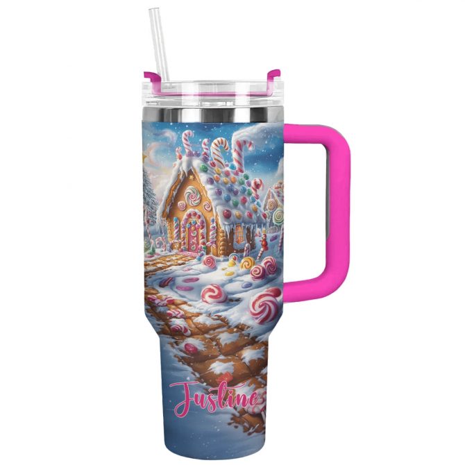 Sweet Wonderland Christmas Custom Stanley Quencher 40oz Stainless Steel Tumbler With Handle